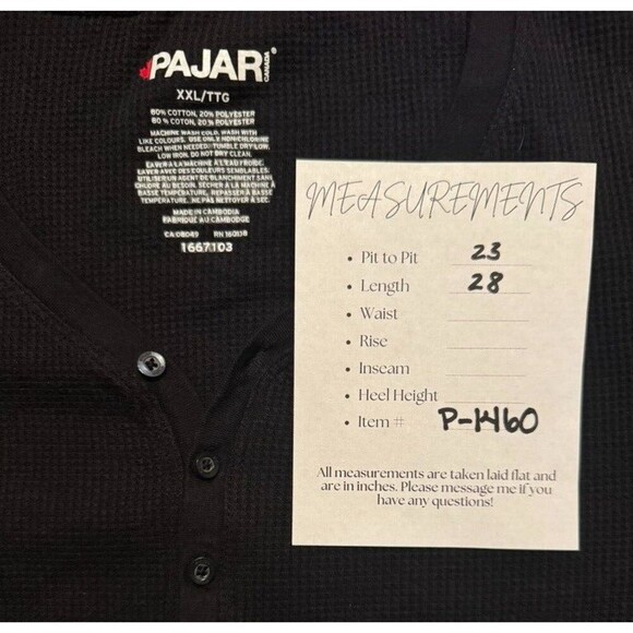 Pajar Long Sleeve Thermal Shirt Womens XXL Black Waffle Knit Base Layer Outdoors - Picture 2 of 6